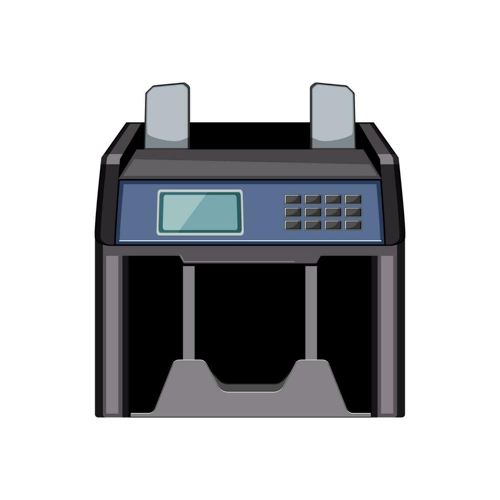 money counter machine cartoon vector illustration