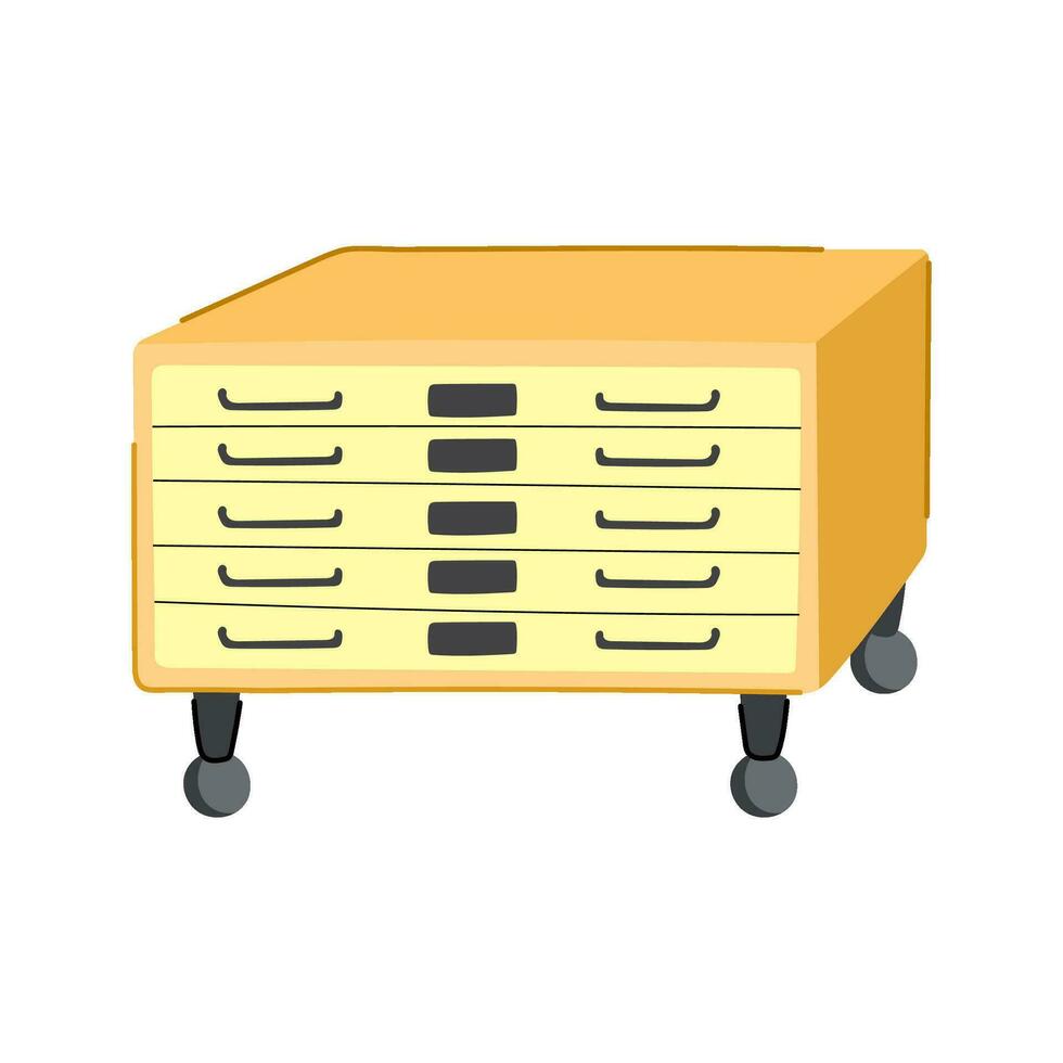 catalog file cabinet cartoon vector illustration