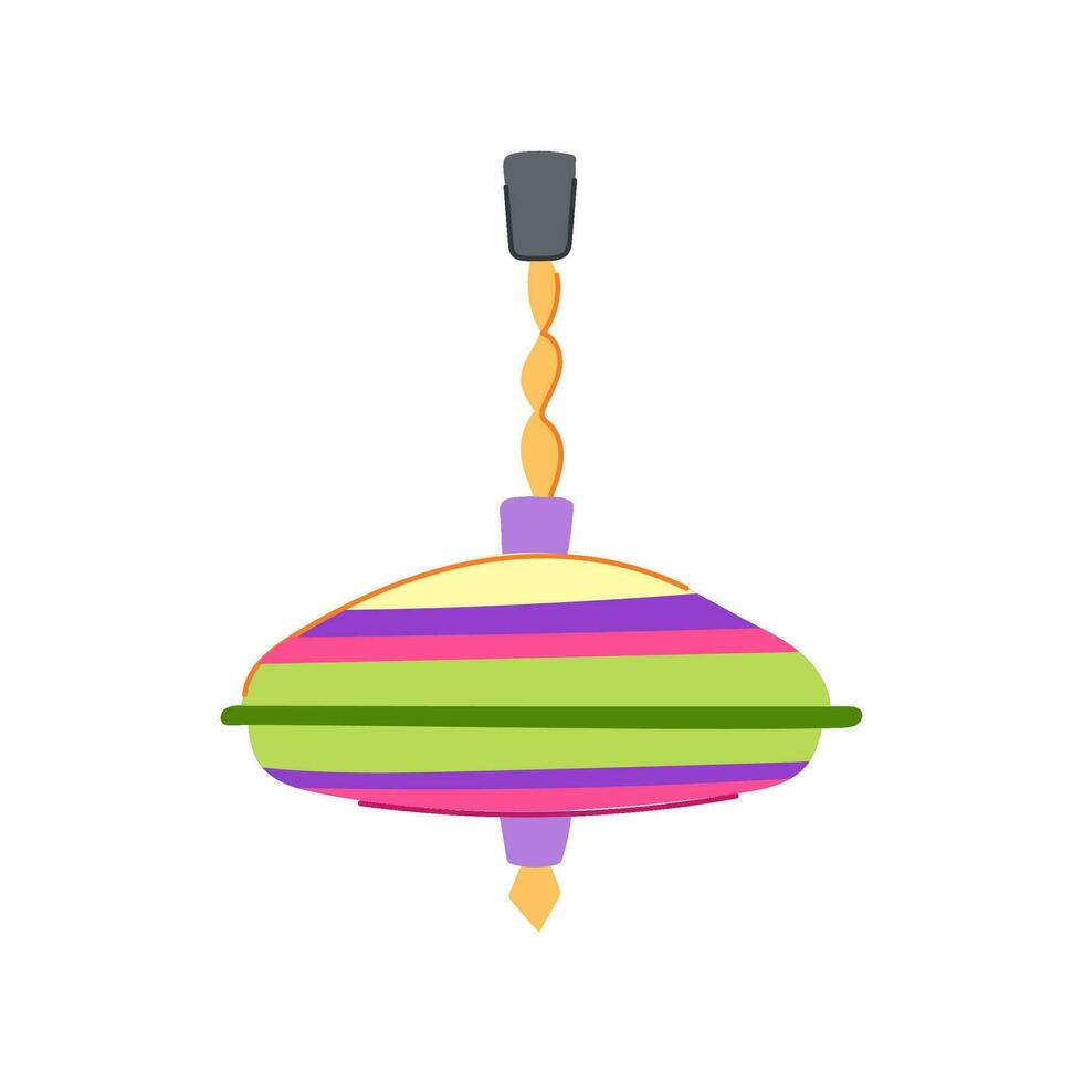 colorful spinning top cartoon vector illustration