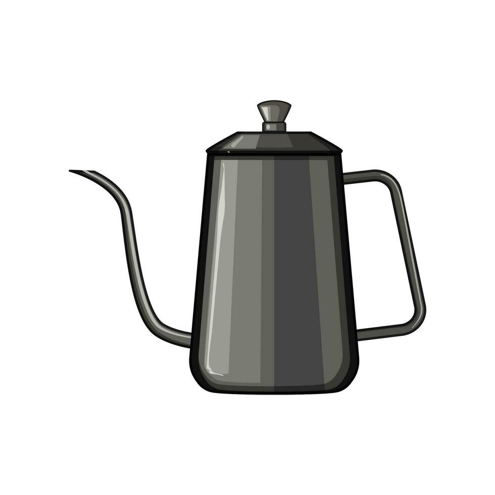 café acero goteo tetera dibujos animados vector ilustración