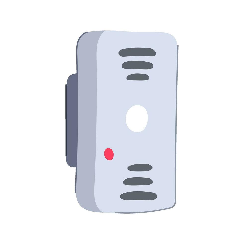 fire smoke detector cartoon vector illustration