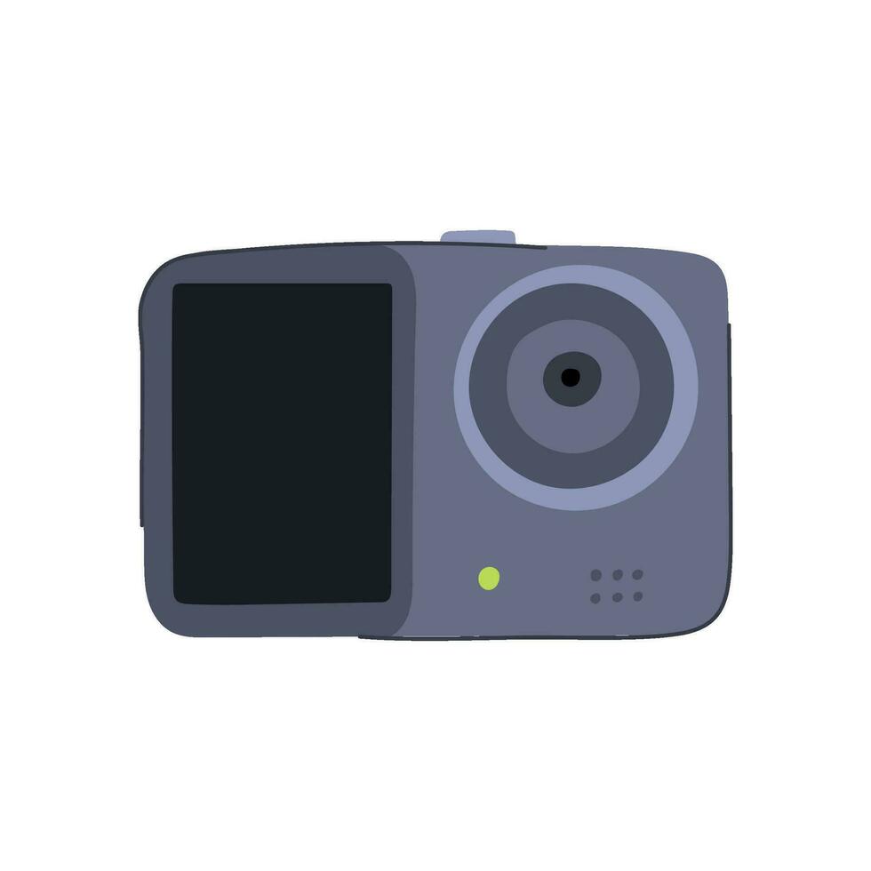 sea action camera cartoon vector illustration