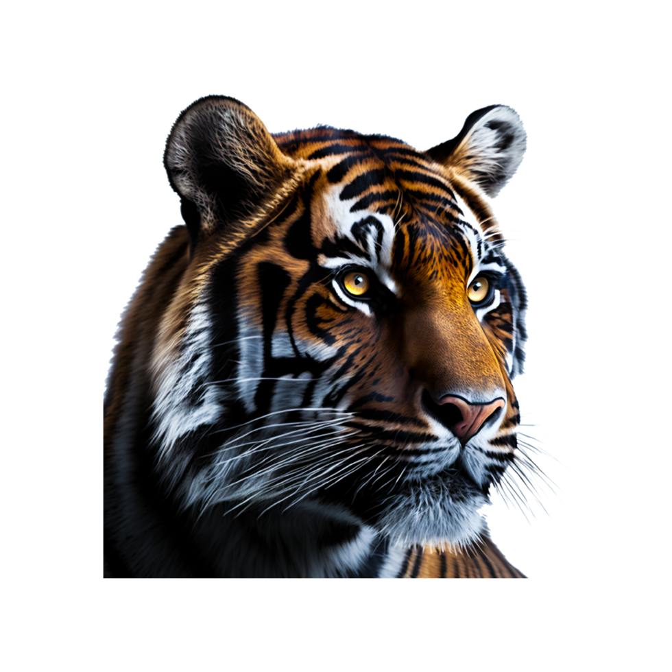 Tiger head png generative ai
