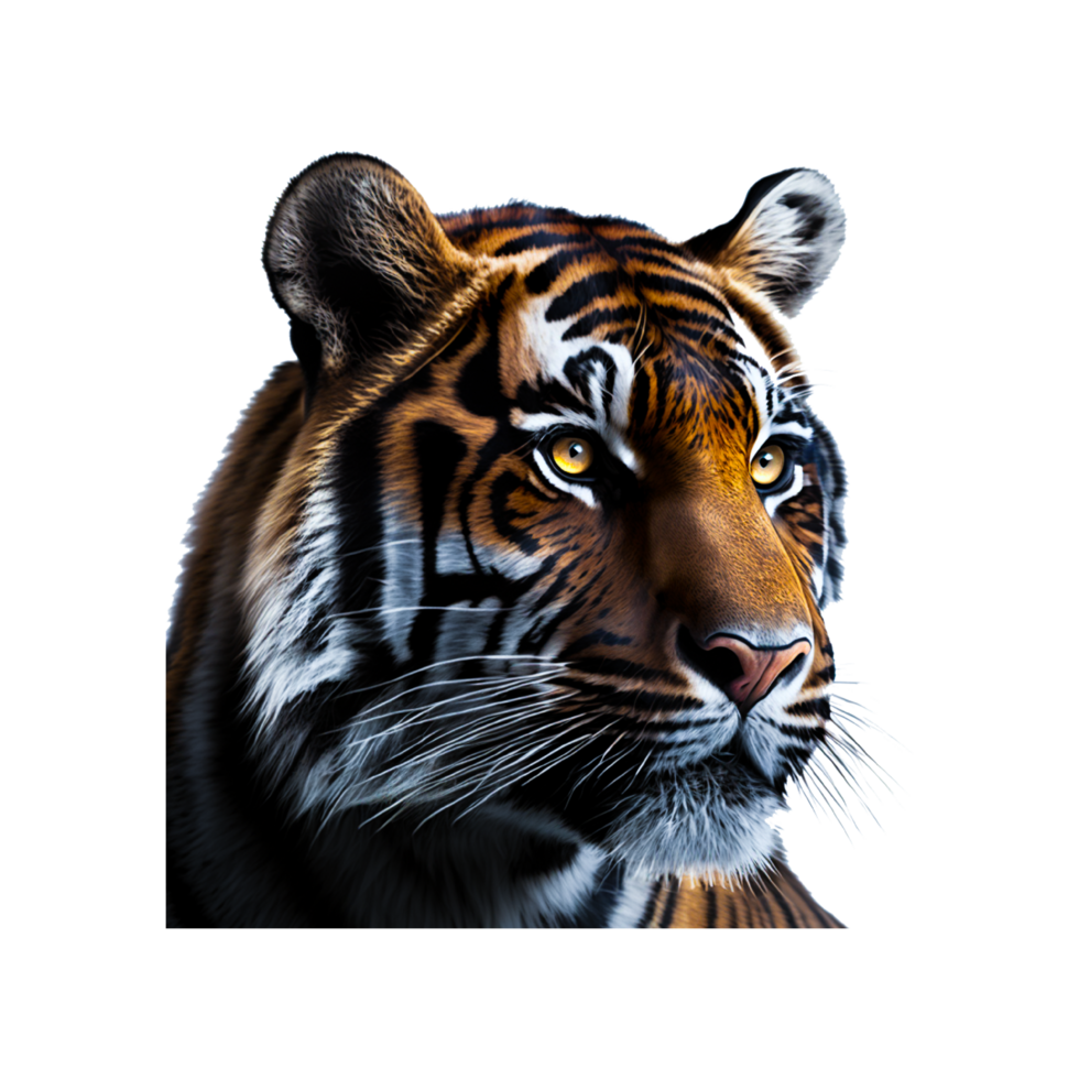 Tigre cabeza png generativo ai