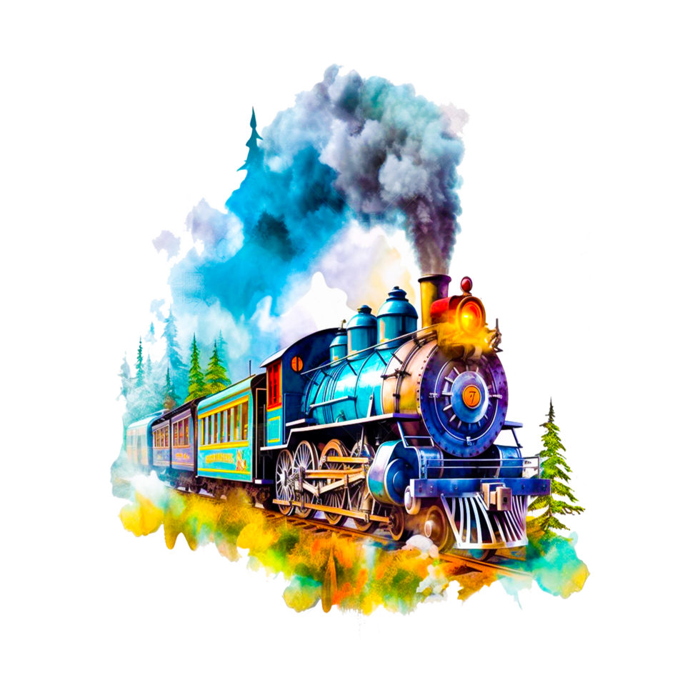 Train Element PNG generative ai