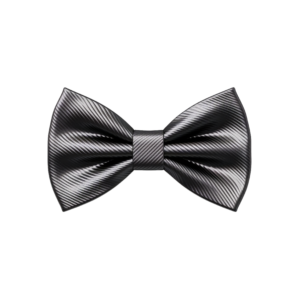 Classic black bow tie png