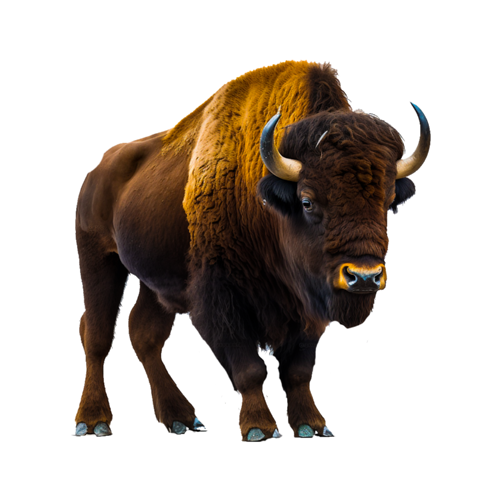 wild buffalo png animal generative ai