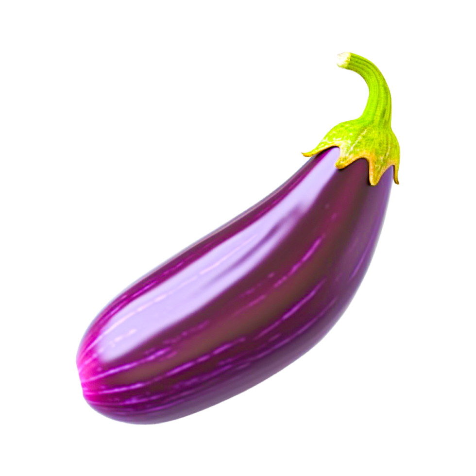 3d purple eggplant icon png