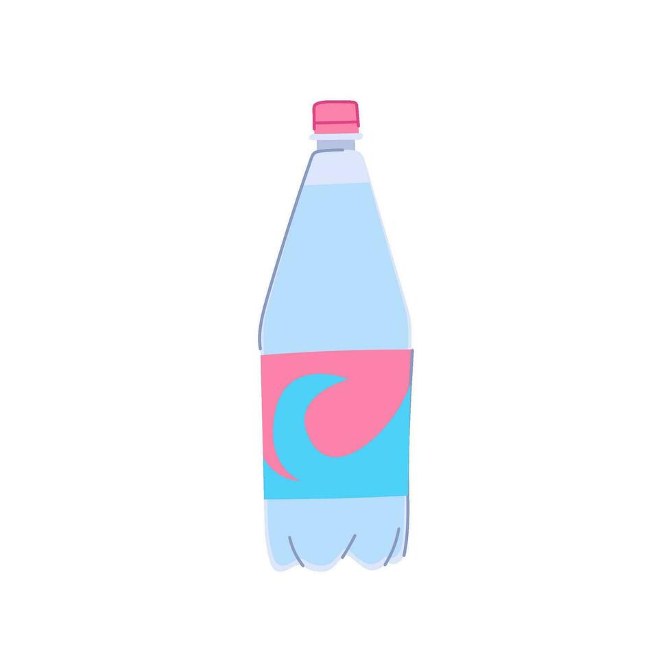 bubble mineral water cartoon vector illustration