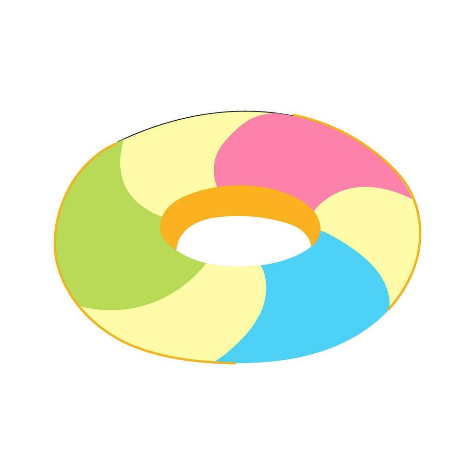 float inflatable ring cartoon vector illustration
