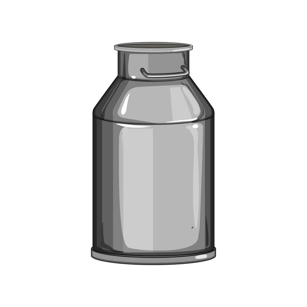 jar metal milk can cartoon vector illustration