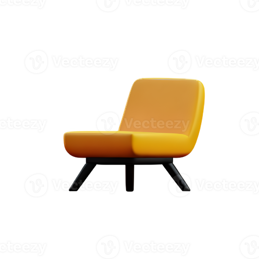 Small yellow chair png