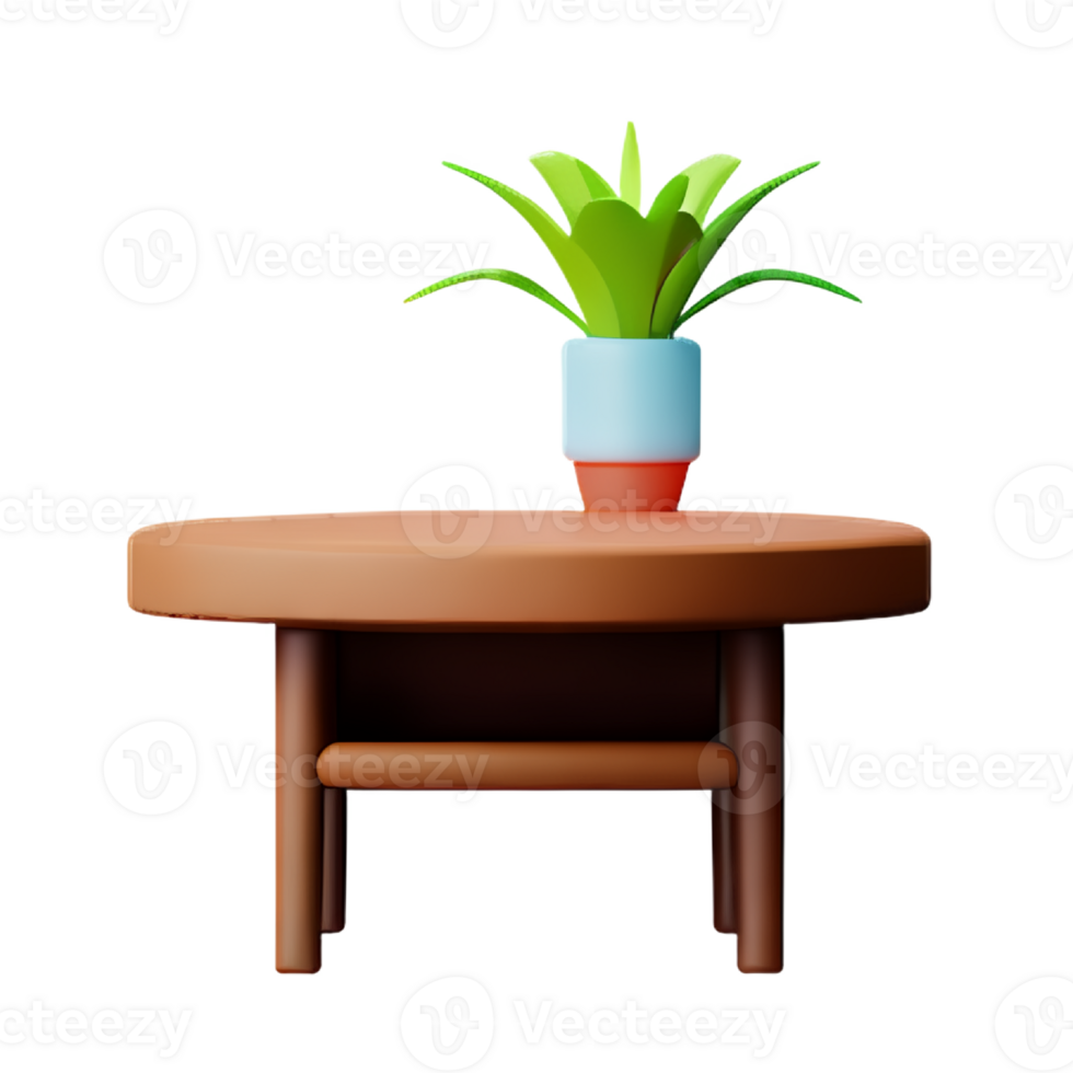 Small table and vase png