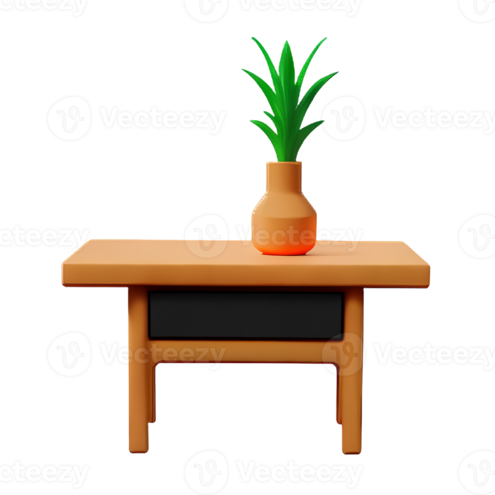 Small table and vase png