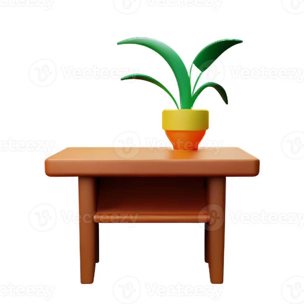 Small table and vase png