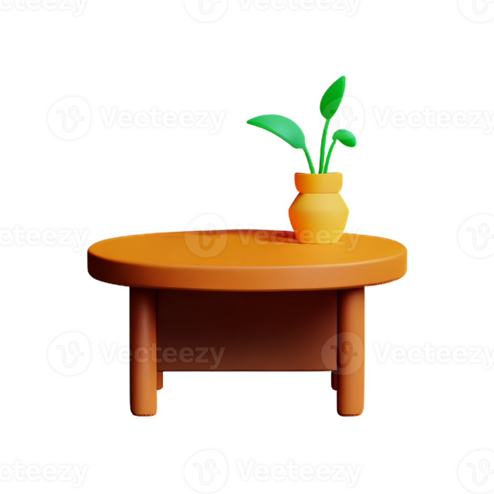 Small table and vase png