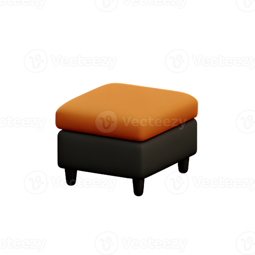 Ottoman 3d with white background png