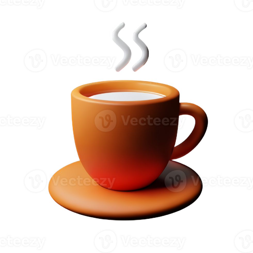 Cup of coffee with steam png