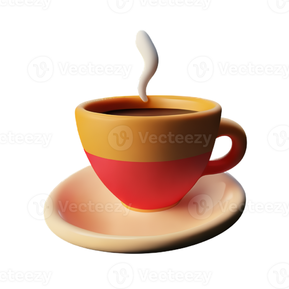Cup of coffee with steam png