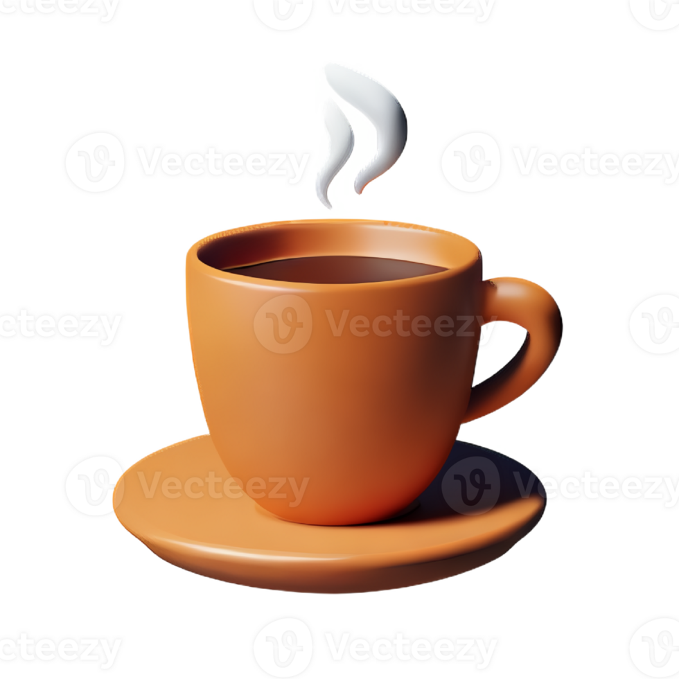 Cup of coffee with steam png