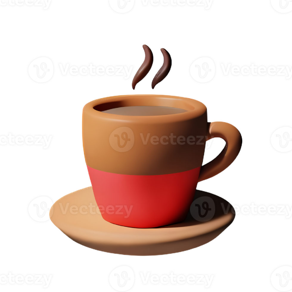 Cup of coffee with steam png