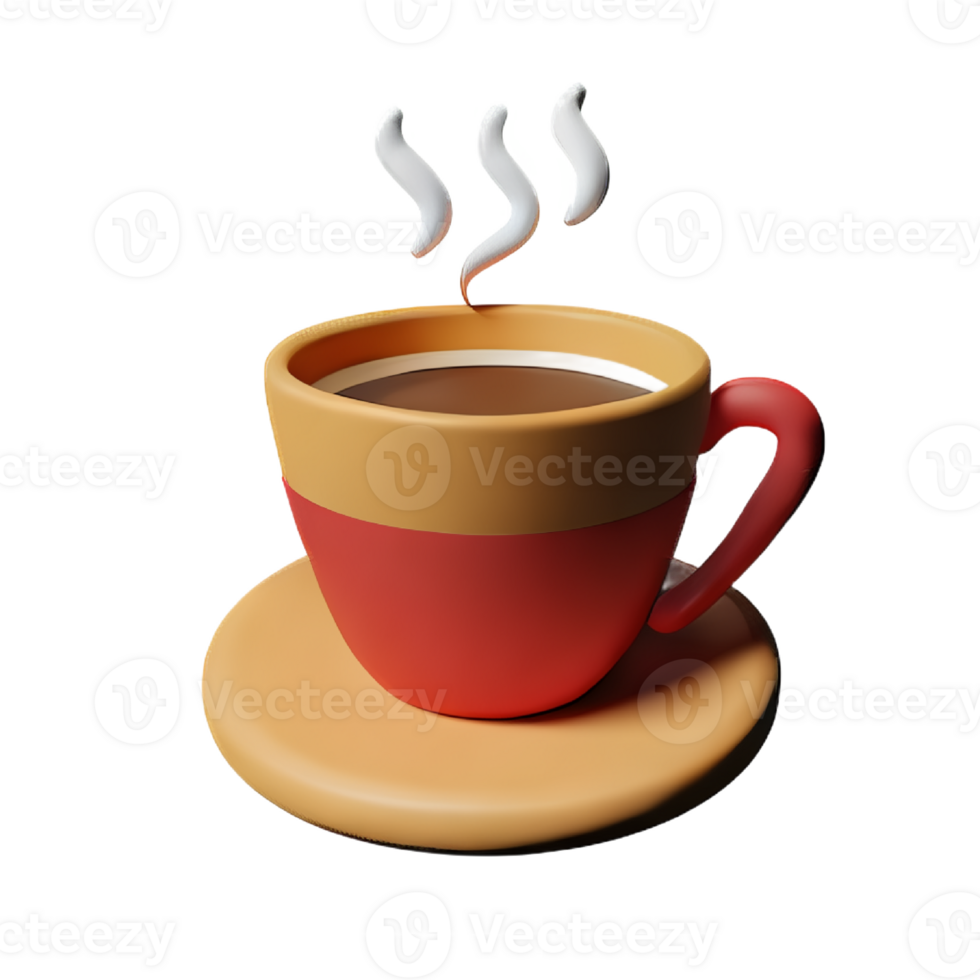 Cup of coffee with steam png