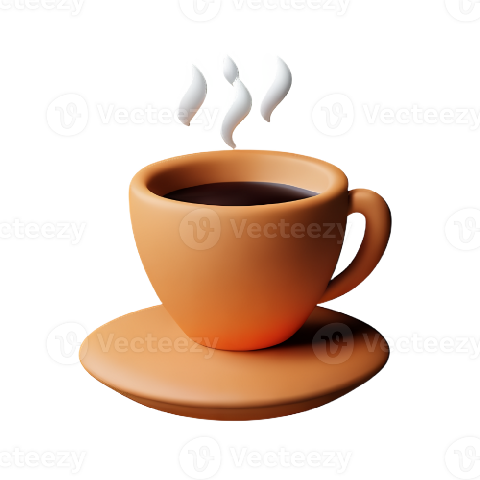 Cup of coffee with steam png
