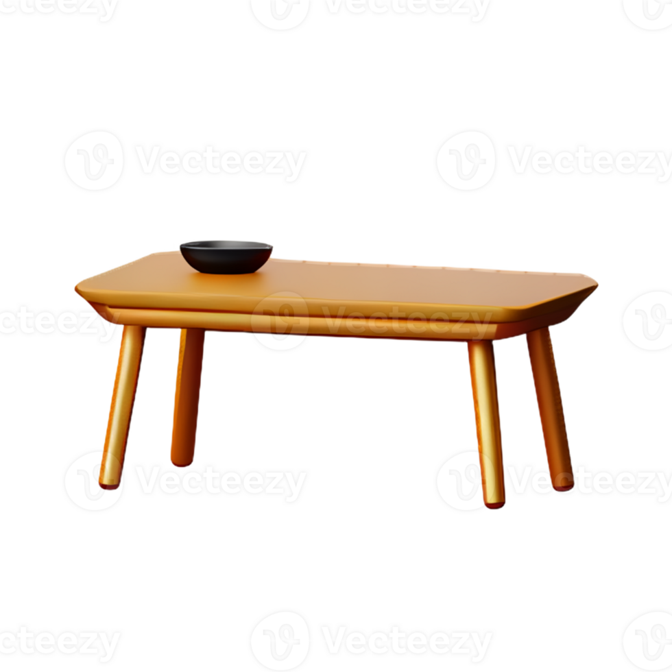 Modern table and chair isolate png