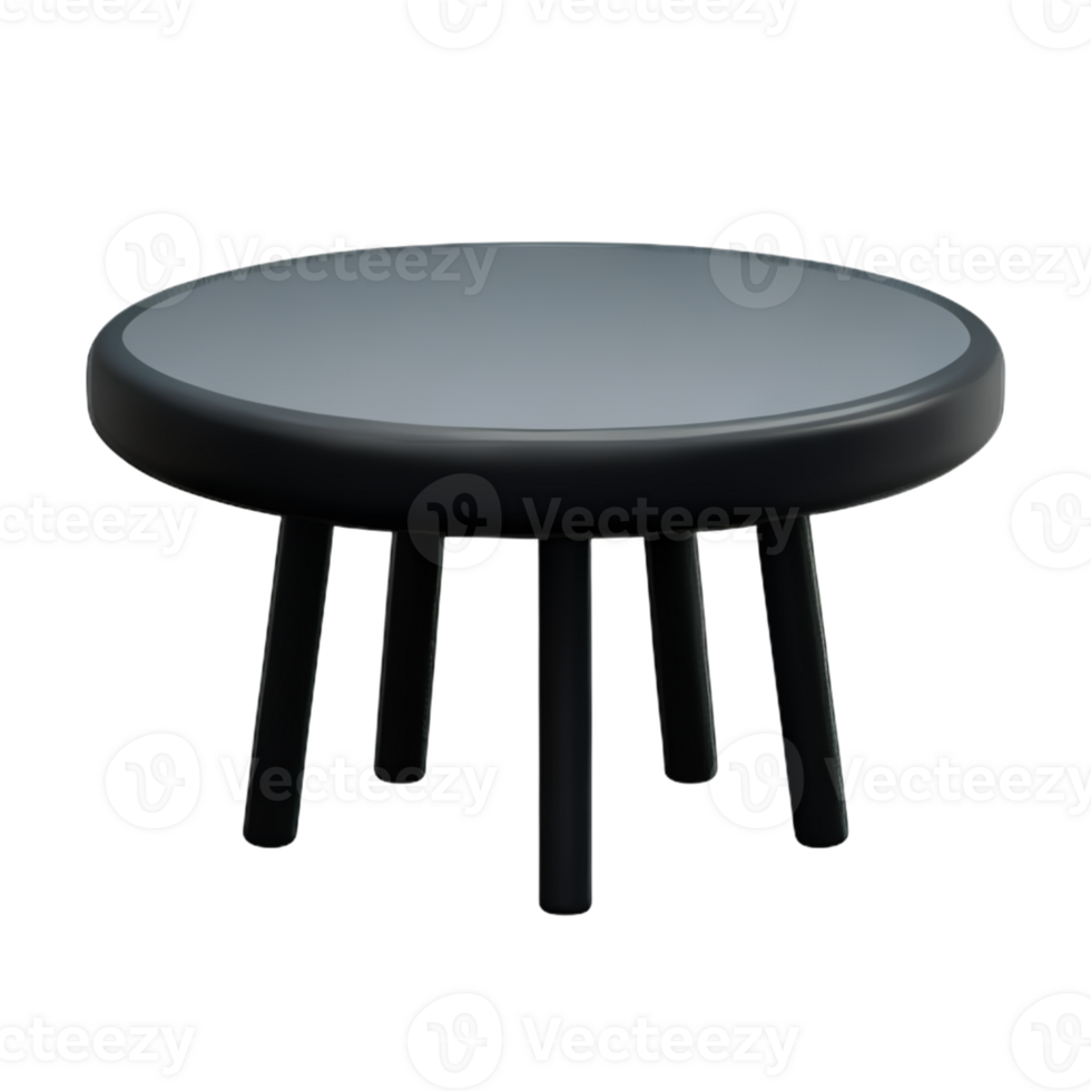 Modern table and chair isolate png