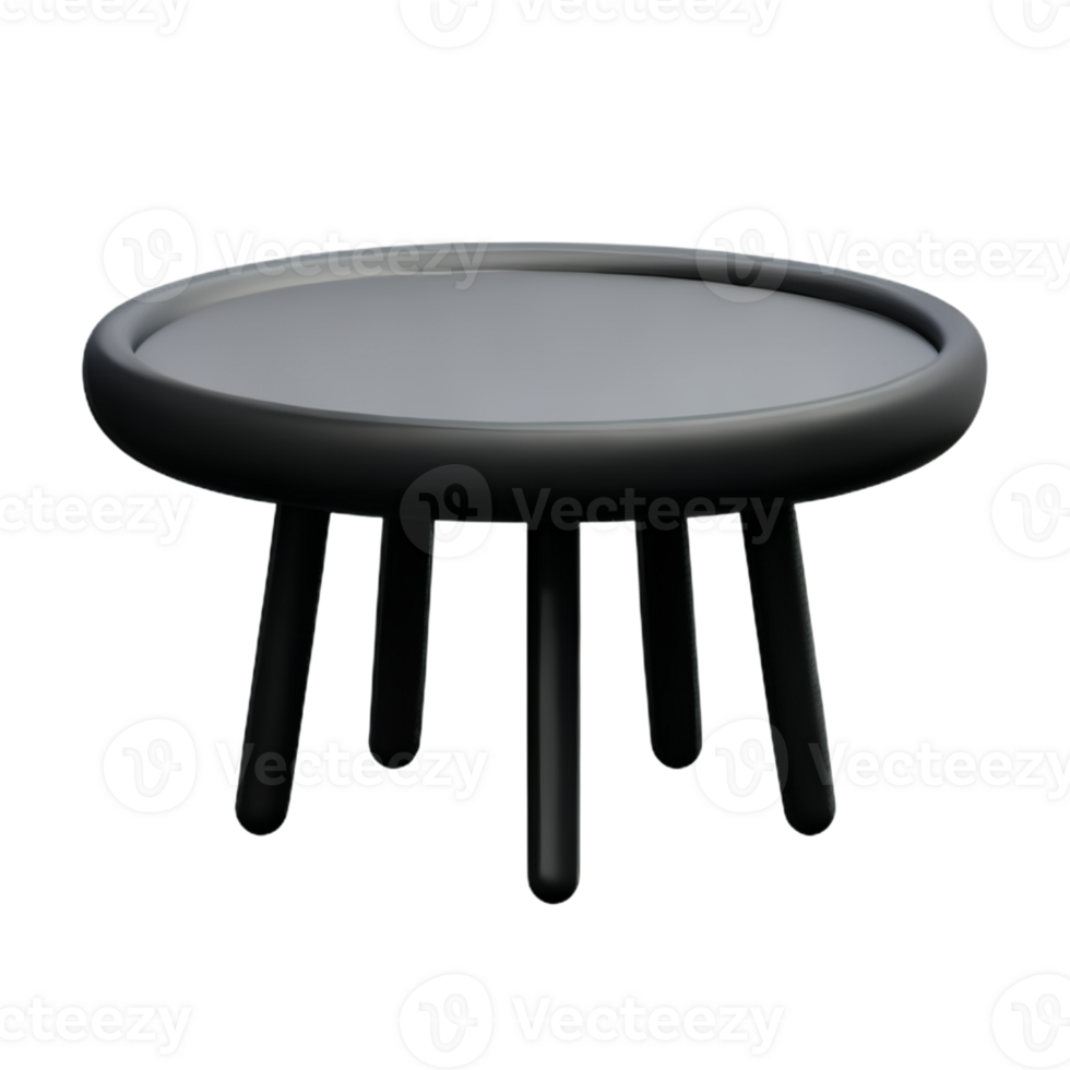 Modern table and chair isolate png