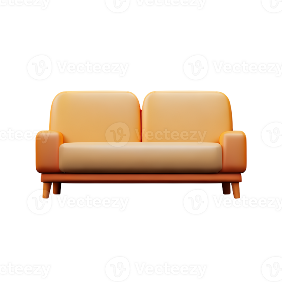 Modern sofa isolate on white background png