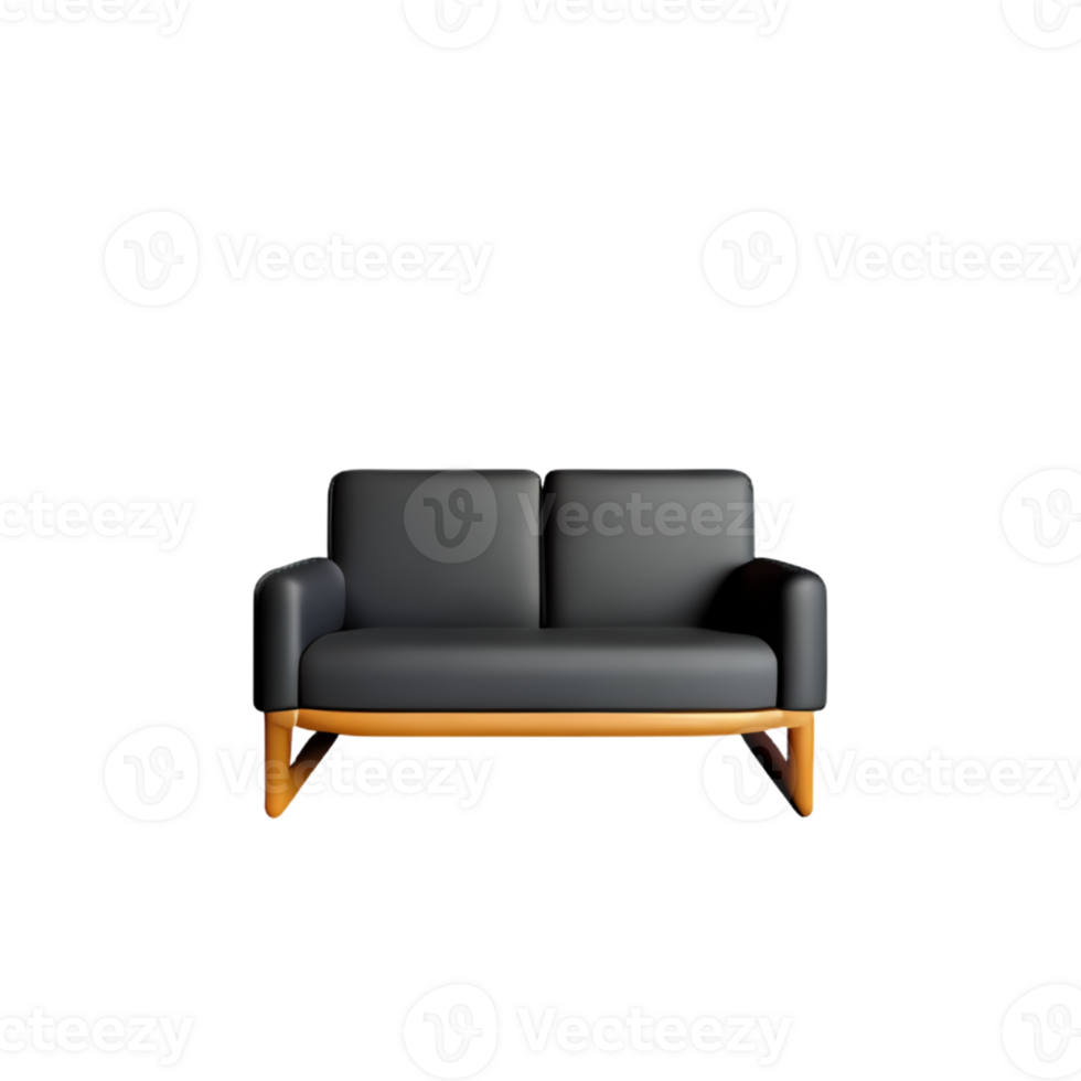 Modern sofa isolate on white background png