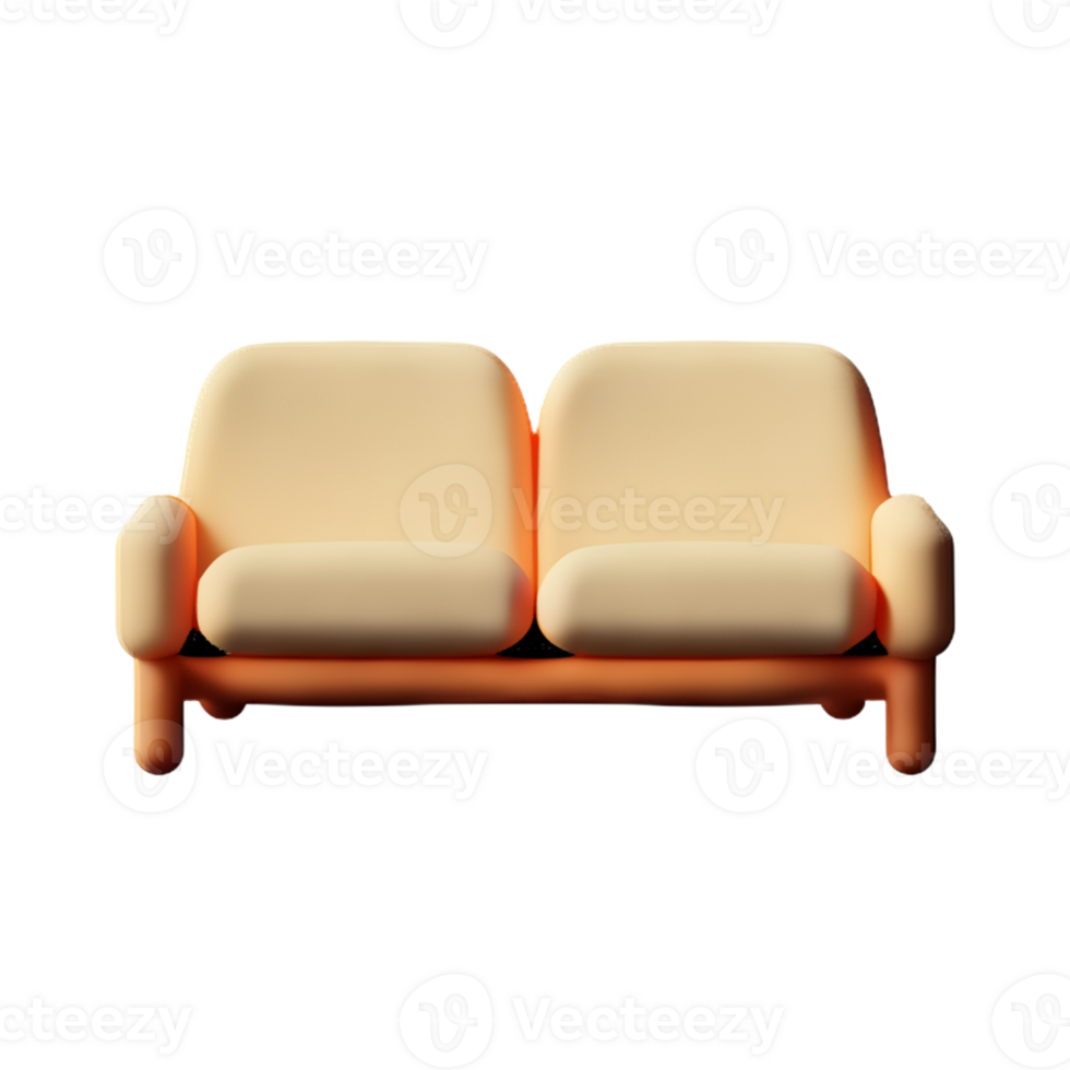 Modern sofa isolate on white background png