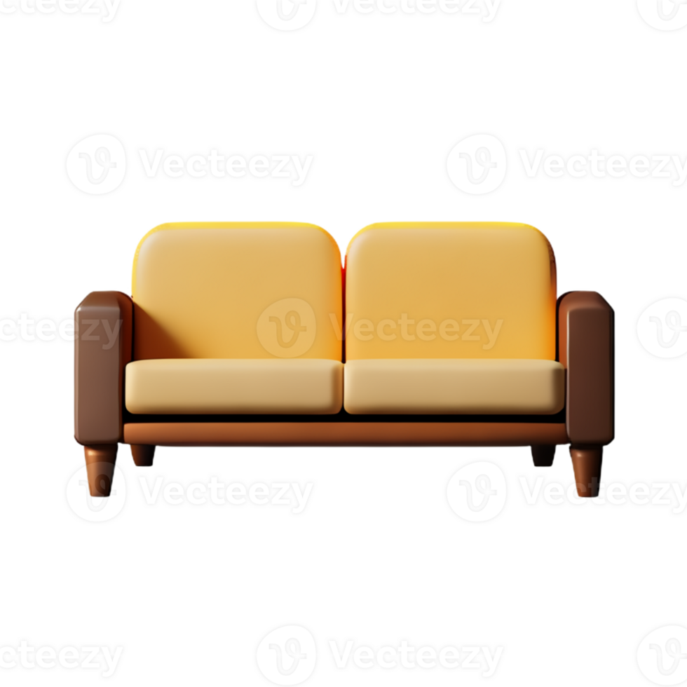 Modern sofa isolate on white background png