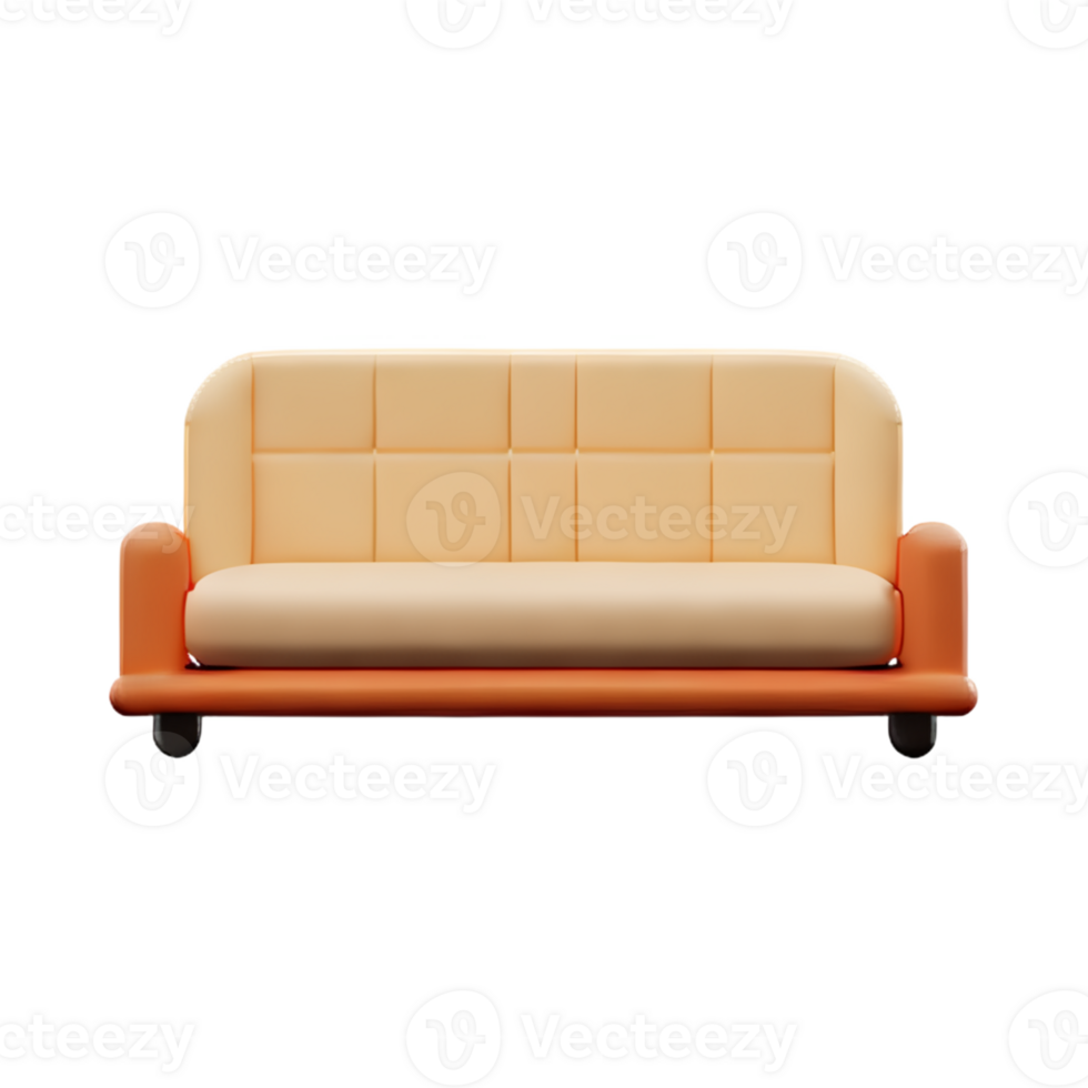 Modern sofa isolate on white background png