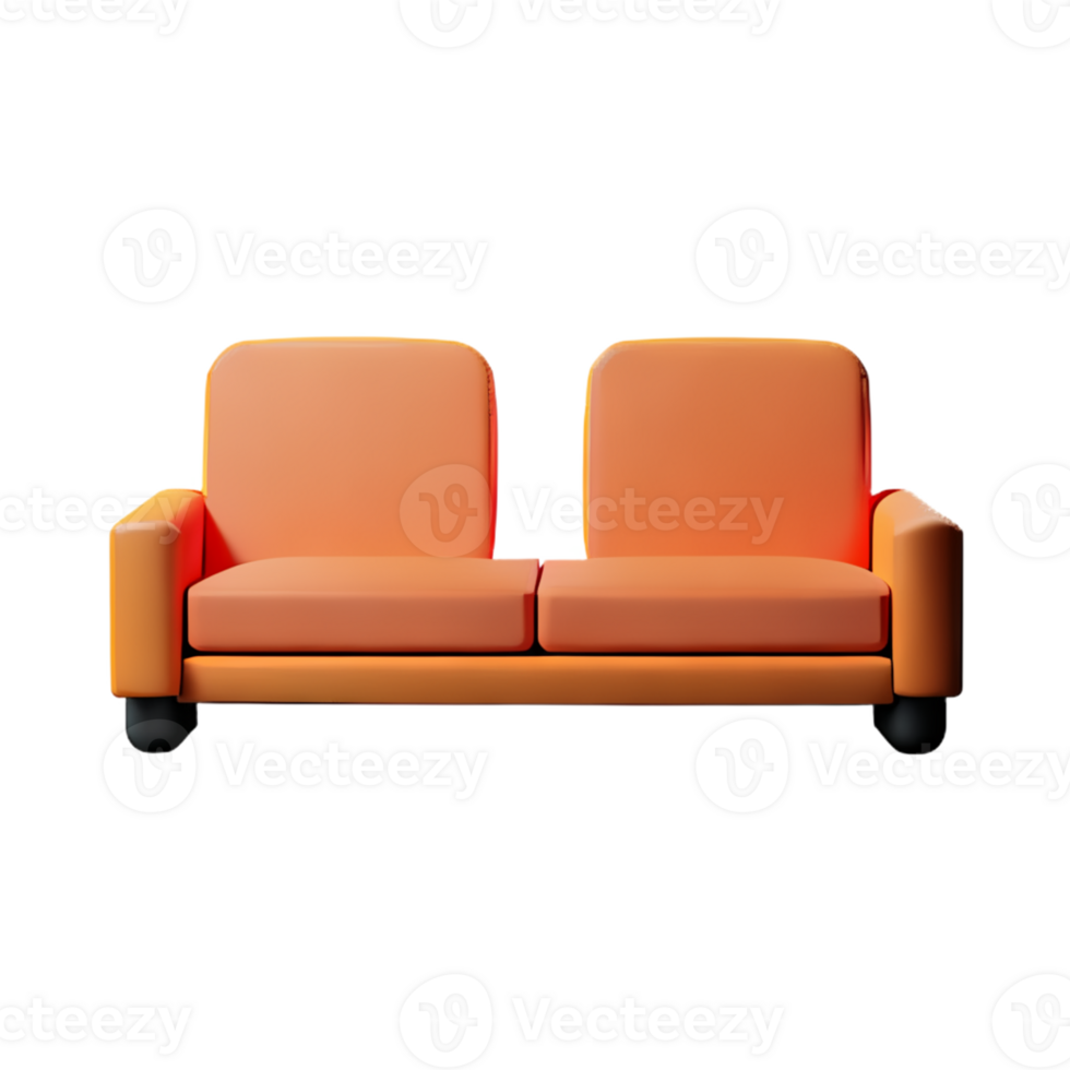 Modern sofa isolate on white background png