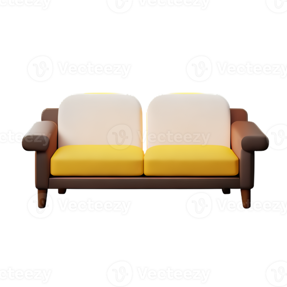 Modern sofa isolate on white background png