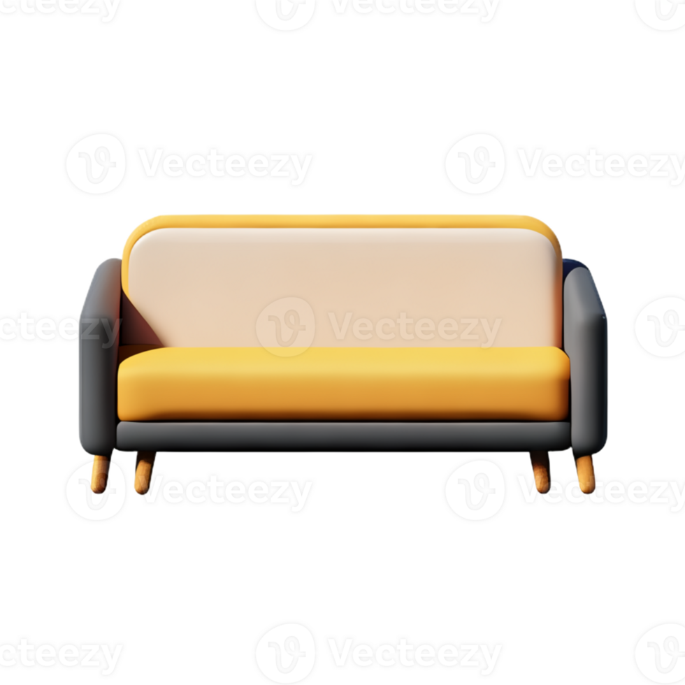 Modern sofa isolate on white background png