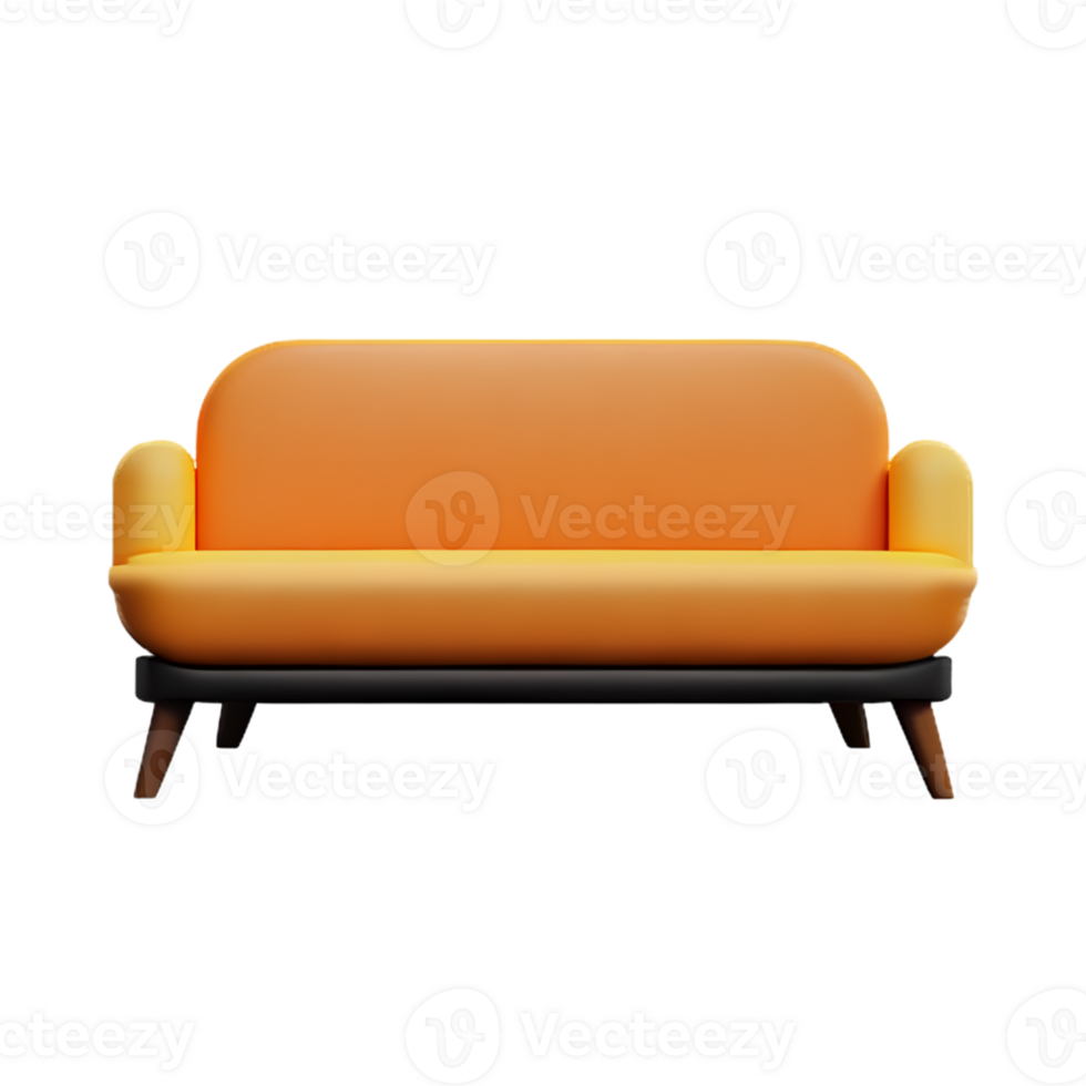Modern sofa isolate on white background png