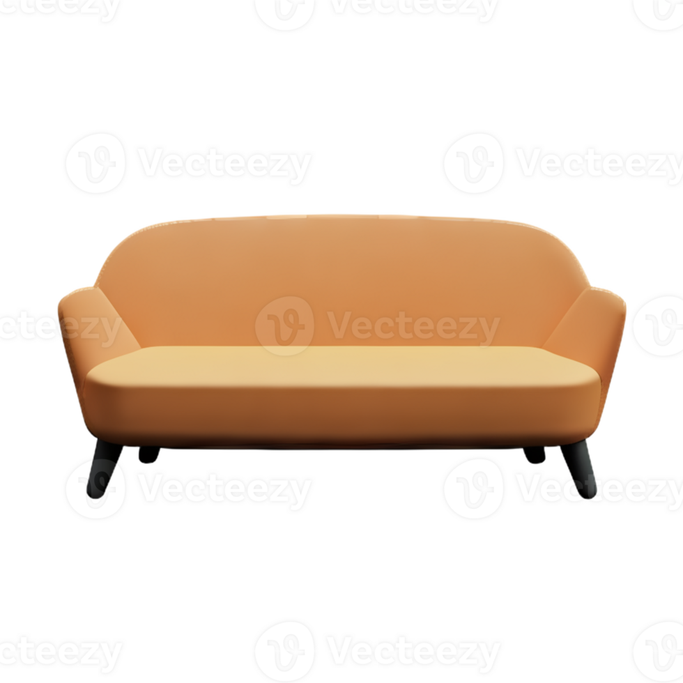 Modern sofa isolate on white background png