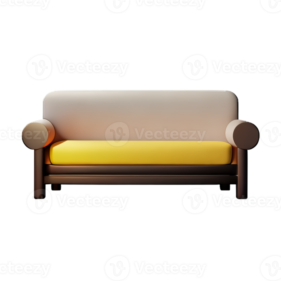 Modern sofa isolate on white background png