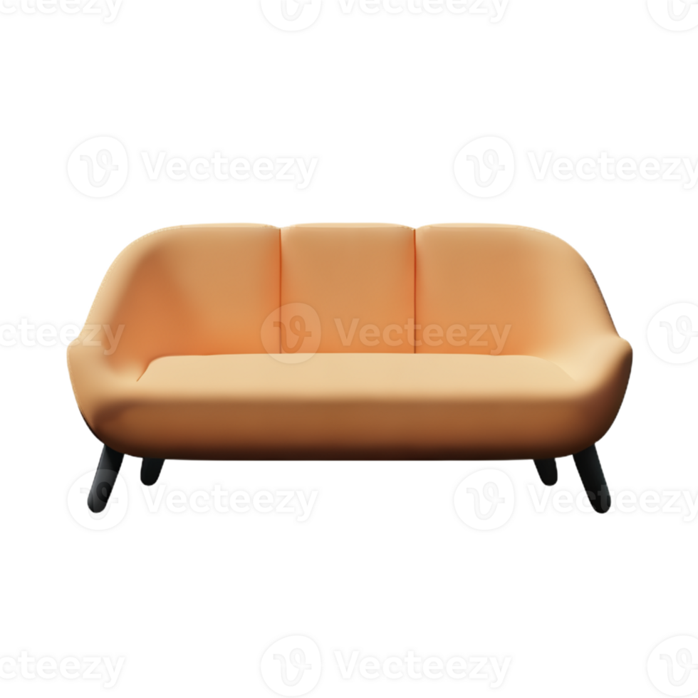 Modern sofa isolate on white background png