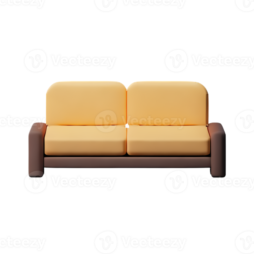 Modern sofa isolate on white background png