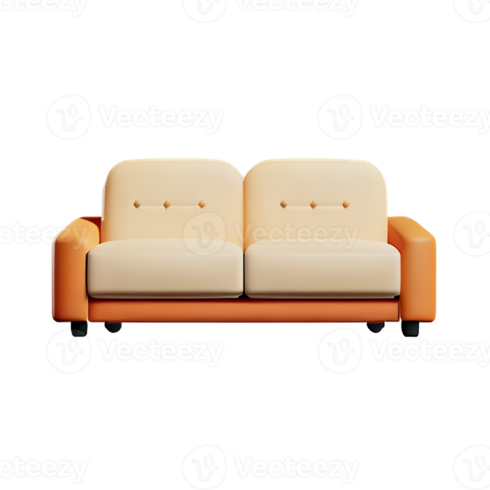 Modern sofa isolate on white background png