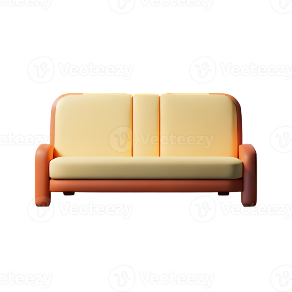 Modern sofa isolate on white background png
