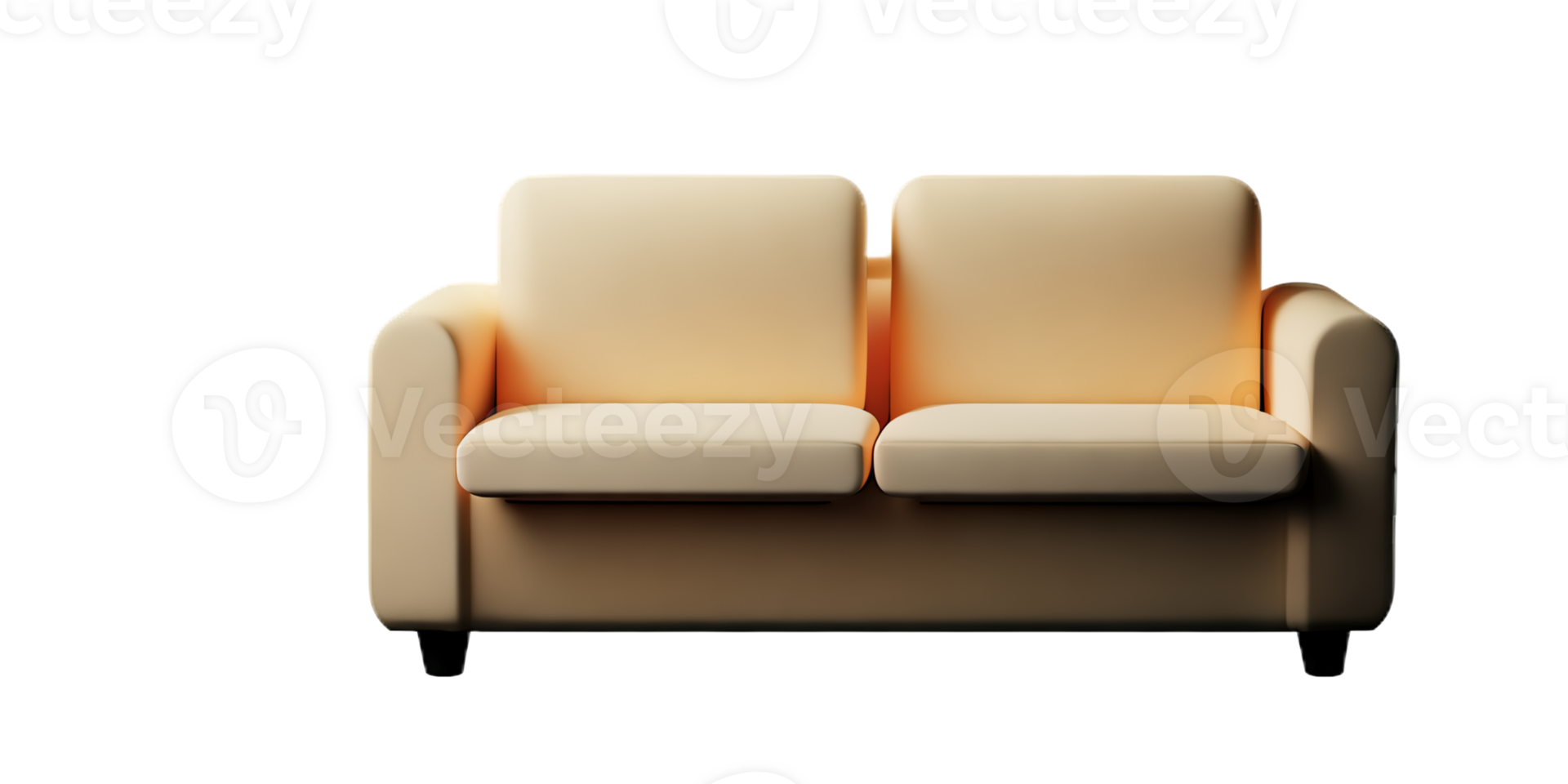 Modern sofa isolate on white background png