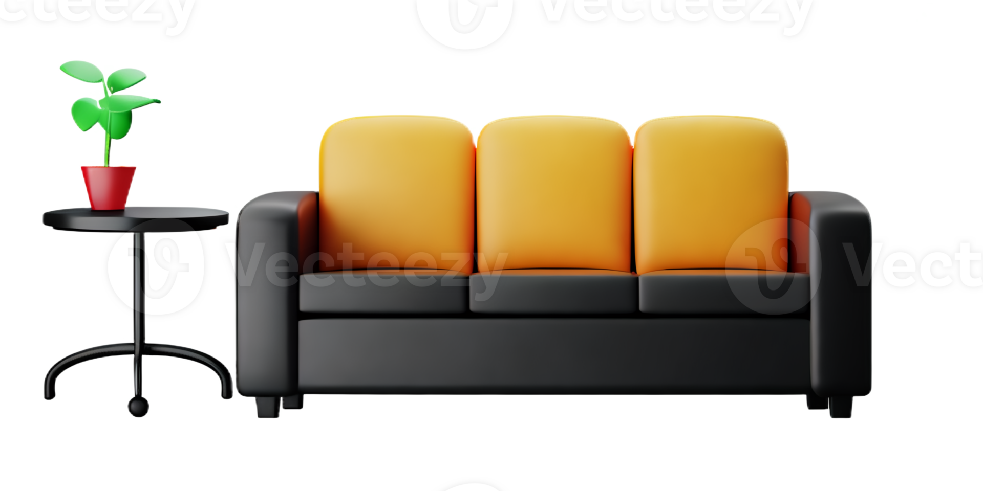 Modern sofa isolate on white background png