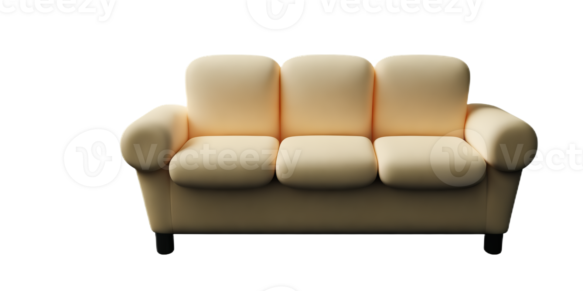 Modern sofa isolate on white background png