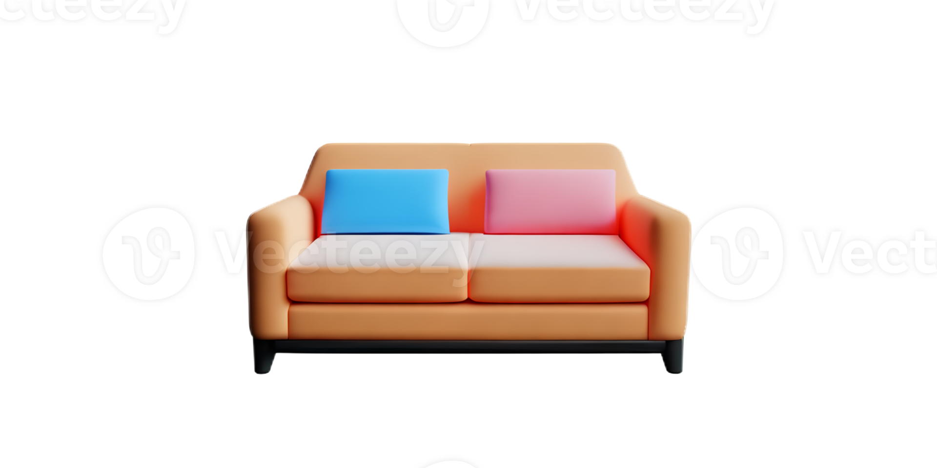 Modern sofa isolate on white background png