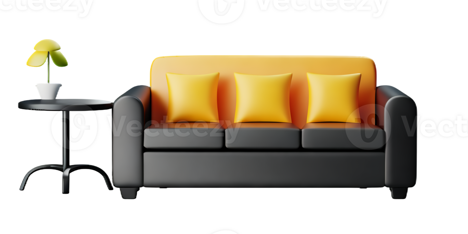 Modern sofa isolate on white background png